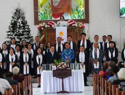 Ibadah Syukur Awal Tahun Baru 2025 di GMIM Moria Sasaran