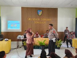 Ditlantas Polda Sulteng Sambangi SMKN 2 Banawa, Tanamkan Kesadaran Tertib Lalu Lintas Sejak Dini
