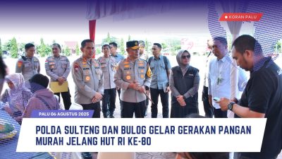 Polda Sulteng dan Bulog Gelar Gerakan Pangan Murah