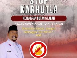 Izroni Ilyas, S.Pd., MM. Imbau Warga Muara Enim Waspadai Karhutla di Musim Kemarau