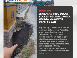 Jembatan Tulo Dekat Polres Sigi Berlubang, Warga Minta Segera Ada Penanganan