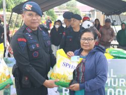 Gerakan Pangan Murah Satbrimob Polda Sulteng, 2 Ton Beras Ludes dalam Sejam
