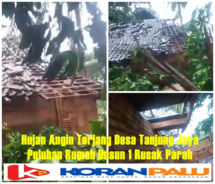 Hujan deras disertai angin kencang melanda Desa Tanjung Jaya, Kecamatan Sungkai Barat, Lampung Utara, pada Kamis (21/8/2025) sekitar pukul 15.30 WIB.
