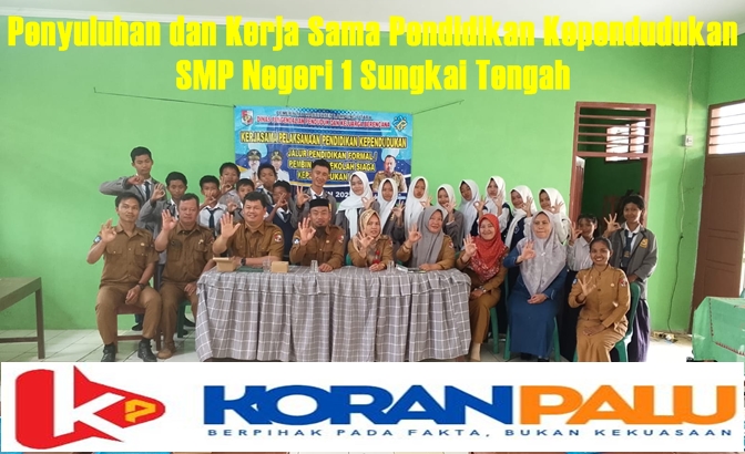 Dinas Pengendalian Penduduk dan Keluarga Berencana (DPPKB) menggelar penyuluhan sekaligus penandatanganan kerja sama pelaksanaan program Sekolah Siaga Kependudukan (SSK) di SMP Negeri 1 Sungkai Tengah