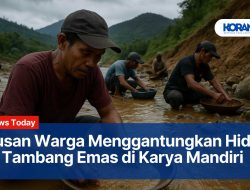 Ratusan Warga Menggantungkan Hidup dari Tambang Emas di Karya Mandiri