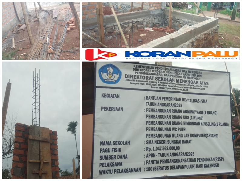 Pekerjaan revitalisasi di SMAN Sungkai Barat resmi berjalan. Proyek yang masuk dalam Program Bantuan Pemerintah Revitalisasi SMA Tahun Anggaran 2025 ini meliputi pembangunan sejumlah ruang penting.