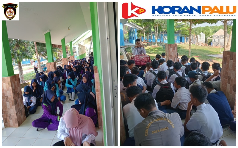 Bertempat di aula sekolah, seluruh siswa tampak memenuhi dan mengikuti kegiatan. Hal ini pastinya bisa menambah wawasan yang baik untuk semua peserta.