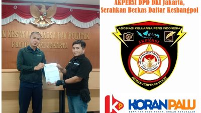 Prosesi penyerahan berkas dilakukan pada hari Selasa, 4 November 2025, di kantor Kesbangpol DKI Jakarta.