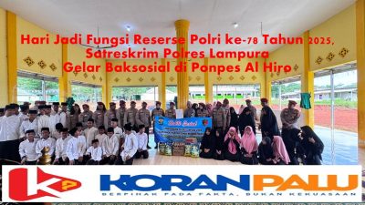Satreskrim Polres Lampura Gelar Baksos di Ponpes Al Hiro, Peringati Hari Jadi Fungsi Reserse Polri ke-78 2025