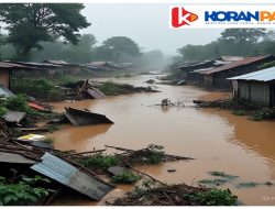 Hujan Disertai Angin Kencang, Picu Banjir dan Musibah di Lampung Utara