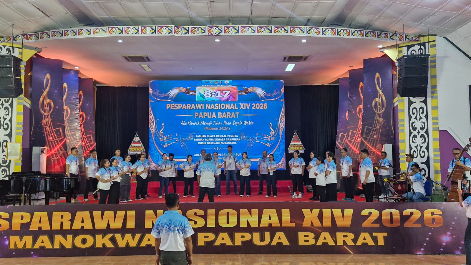 Paduan Suara Musik Gerejawi Nusantara Kabupaten Poso dijadwalkan tampil pada tanggal 27 Juni 2026 di Aula Universitas Papua.
